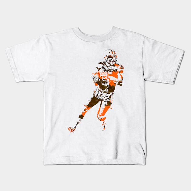 Baker Mayfield Kids T-Shirt by Snapstergram